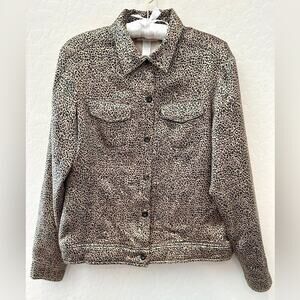 WORTHINGTON | Silk Jaquet Cheetah Animal Print Vintage Blazer Jacket | Medium